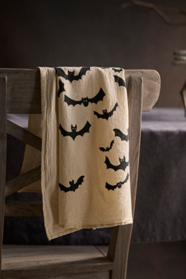 Terrain Spooky Bats Cotton Dish Towel In Multicolor