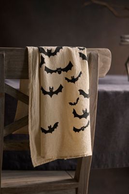 Spooky Bats Cotton Dish Towel