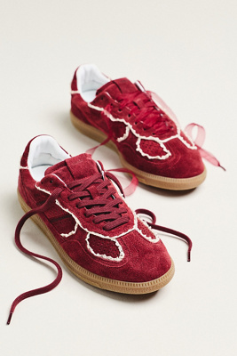Alohas Tb.490 Rife Crochet Leather Sneakers In Red