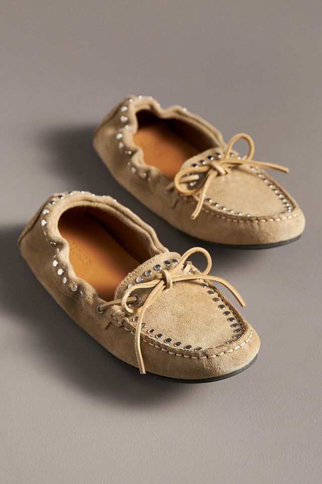 ALOHAS Calla Suede Studded Loafers #1