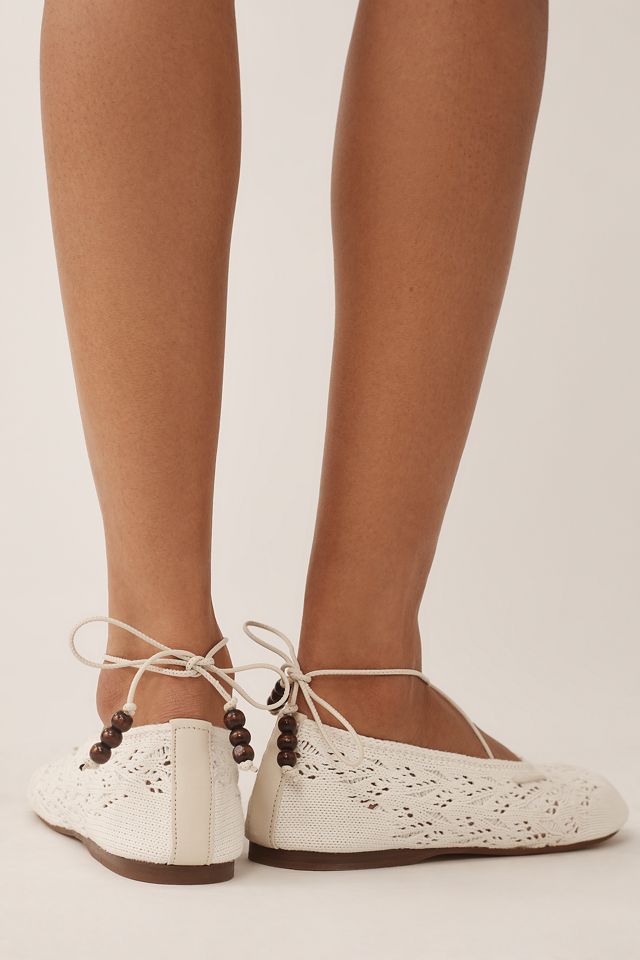 バレエシューズ ALOHAS ROSEMARY CROCHET BALLETS Rosemary Crochet Cream Ballet Flats | ALOHAS