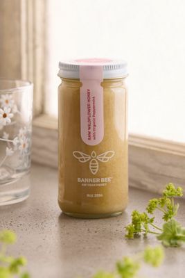Raw Wildflower Honey with Organic Peppermint