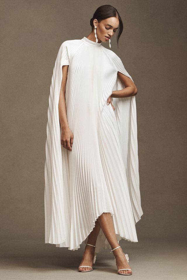 L'IDÉE Eiffel Cape Pleated Maxi Dress #3