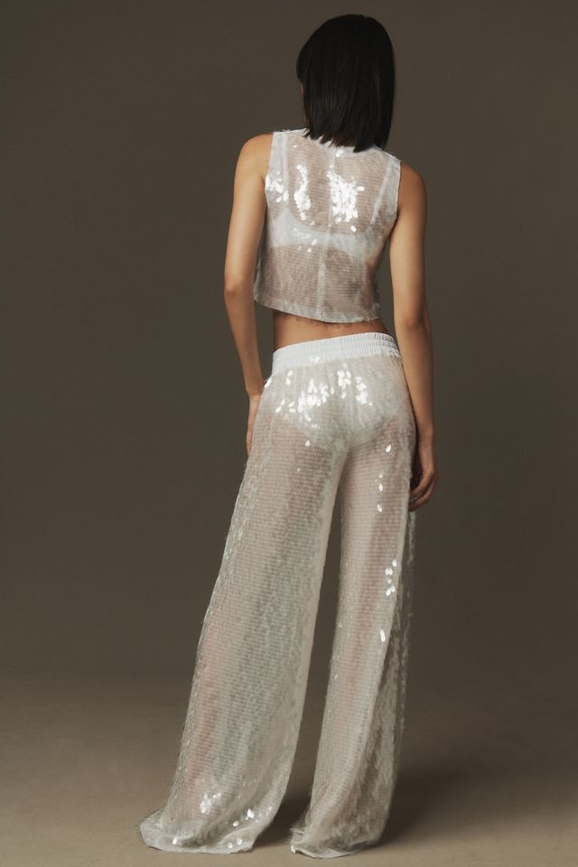 Norma Kamali Boyfriend Sequin Pants #2