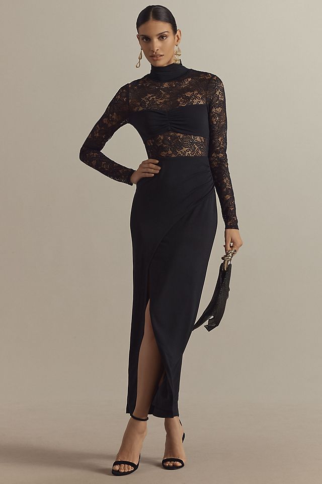 turtleneck dress lace Wedding Dresses 33% Spandex Model wears size XS True to size Chlo Cotton-blend lace turtleneck dress