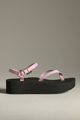 Teva Flatform Slim Sandals In Purple