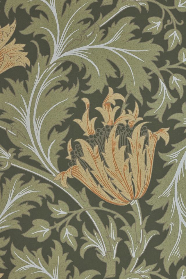 Anemone Moss Floral Trail Wallpaper #2