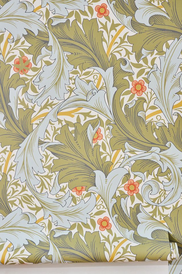 Granville Olive Leafy Vine Floral Wallpaper #1