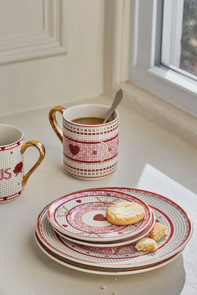 The Bistro Tile Stoneware Dessert Plate: Valentine's Edition #4