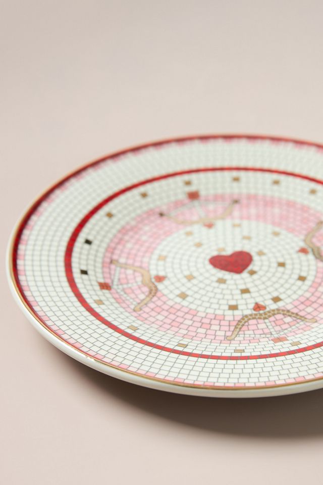 The Bistro Tile Stoneware Dessert Plate: Valentine's Edition #1