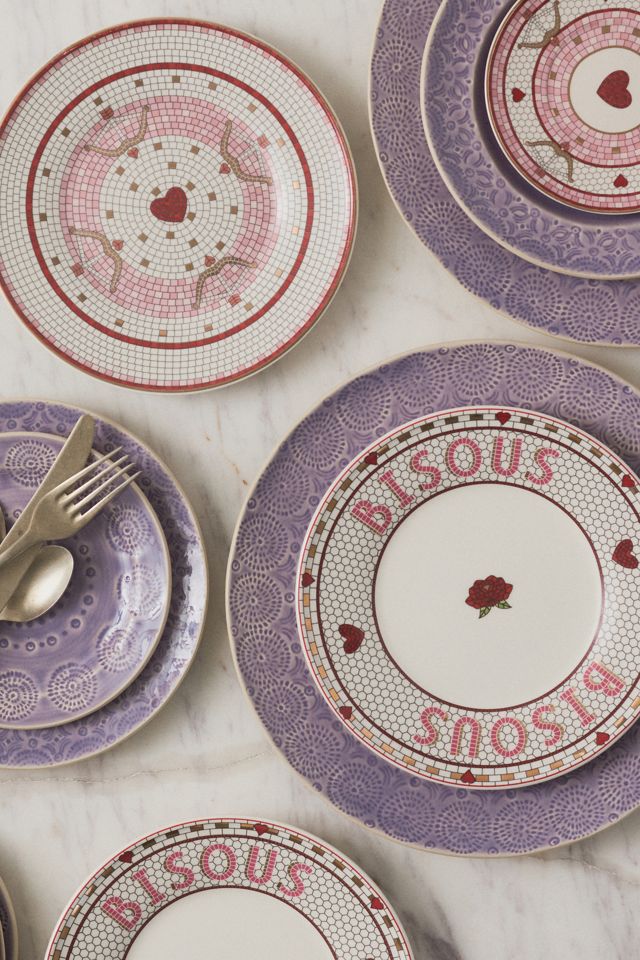 The Bistro Tile Stoneware Dessert Plate: Valentine's Edition #3