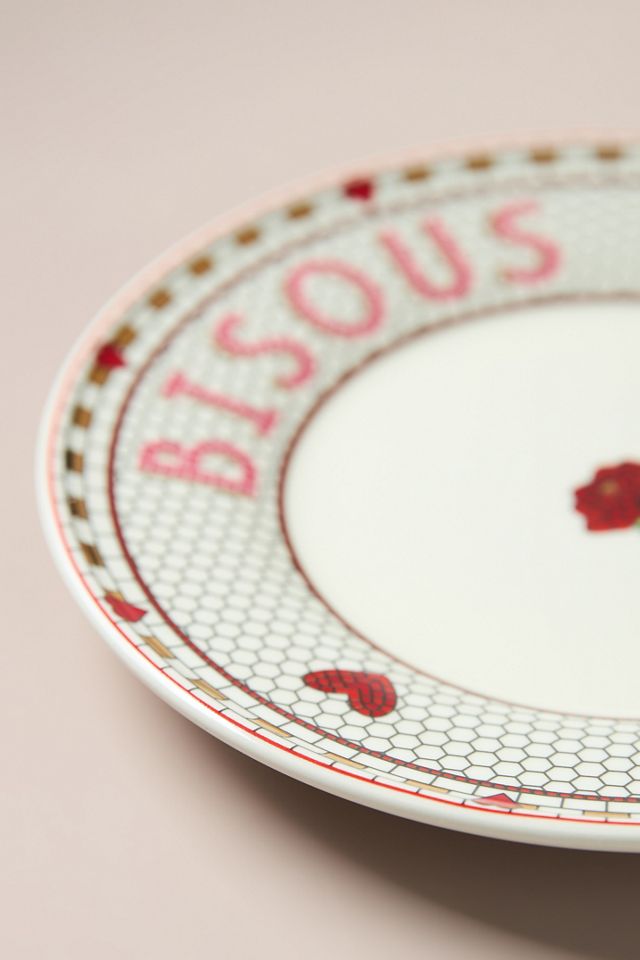 The Bistro Tile Stoneware Dessert Plate: Valentine's Edition #1