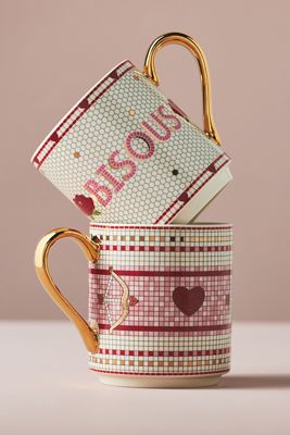 The Bistro Tile Stoneware Mug: Valentine's Edition