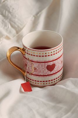 The Bistro Tile Stoneware Mug: Love Edition