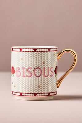 Anthropologie Bistro Valentine Tile Mug