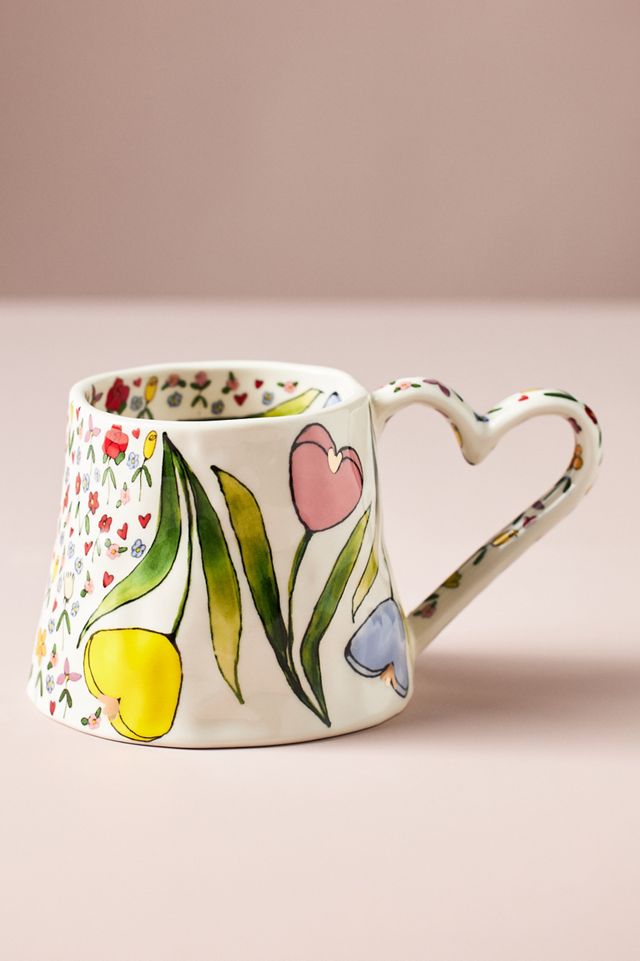 The Mud Fairy Blooming Hearts Stoneware Mug #2