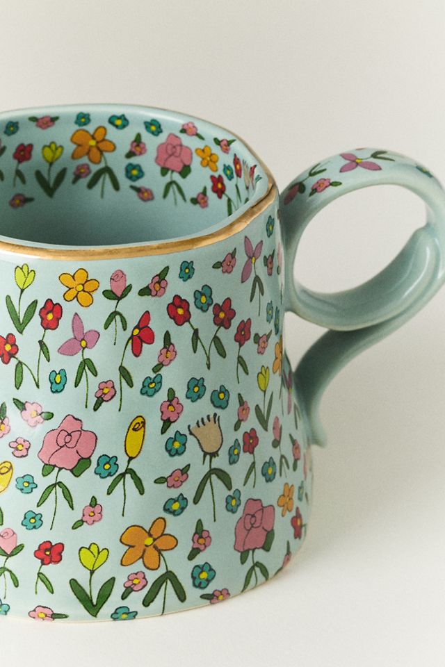 The Mud Fairy Blooming Hearts Stoneware Mug