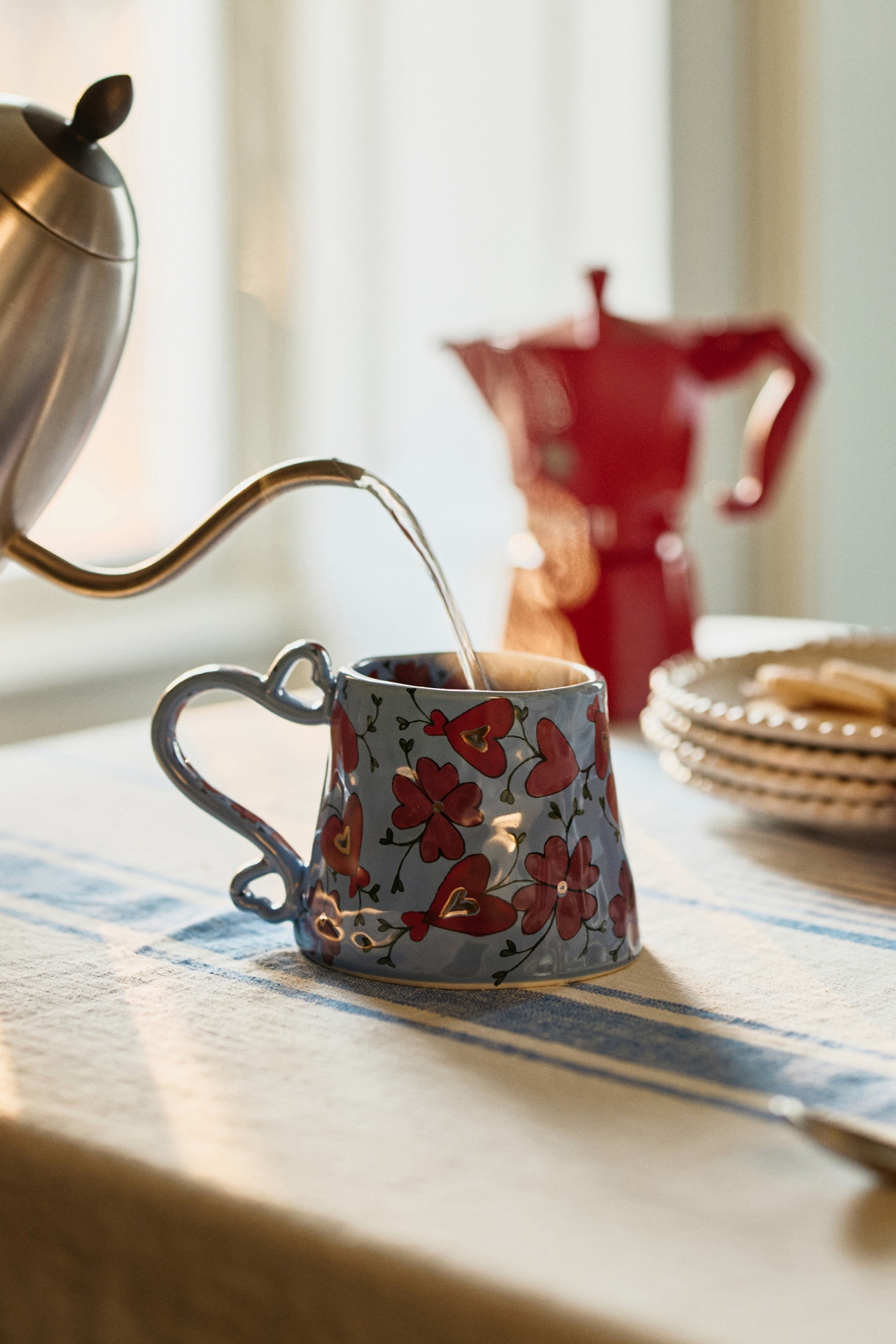 The Mud Fairy Blooming Hearts Stoneware Mug