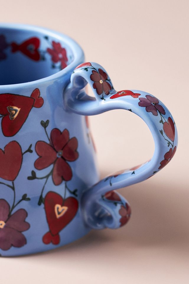 The Mud Fairy Blooming Hearts Stoneware Mug #2