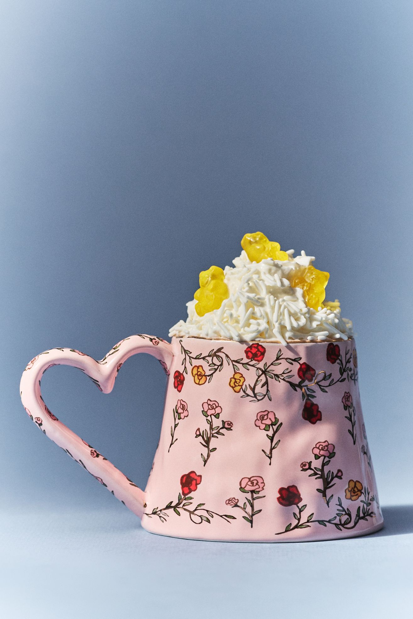The Mud Fairy Blooming Hearts Stoneware Mug - Pink, Standard, One Size