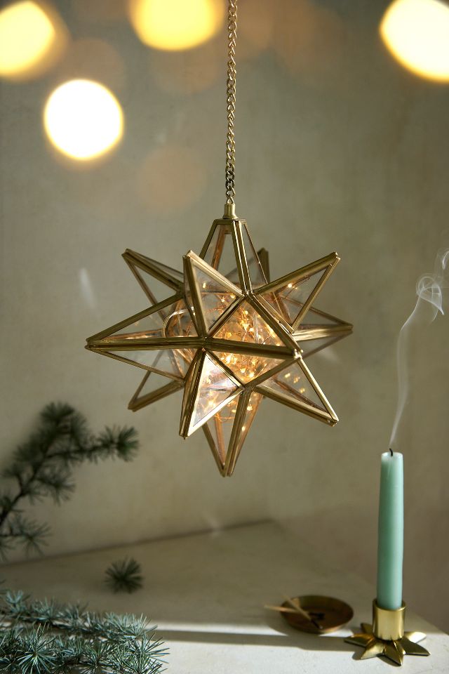 Gold moravian star light hotsell