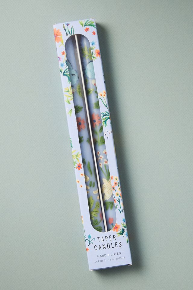 Easter Handpainted Taper Candles, Set of 2 #1