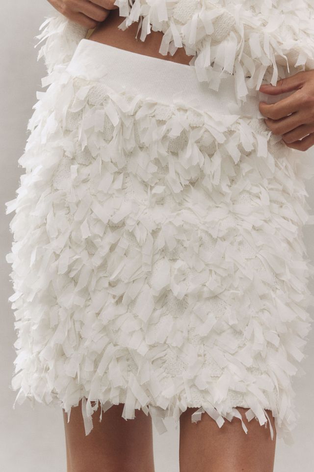 English Factory Textured Ribbon High-Waisted Mini Skirt #1