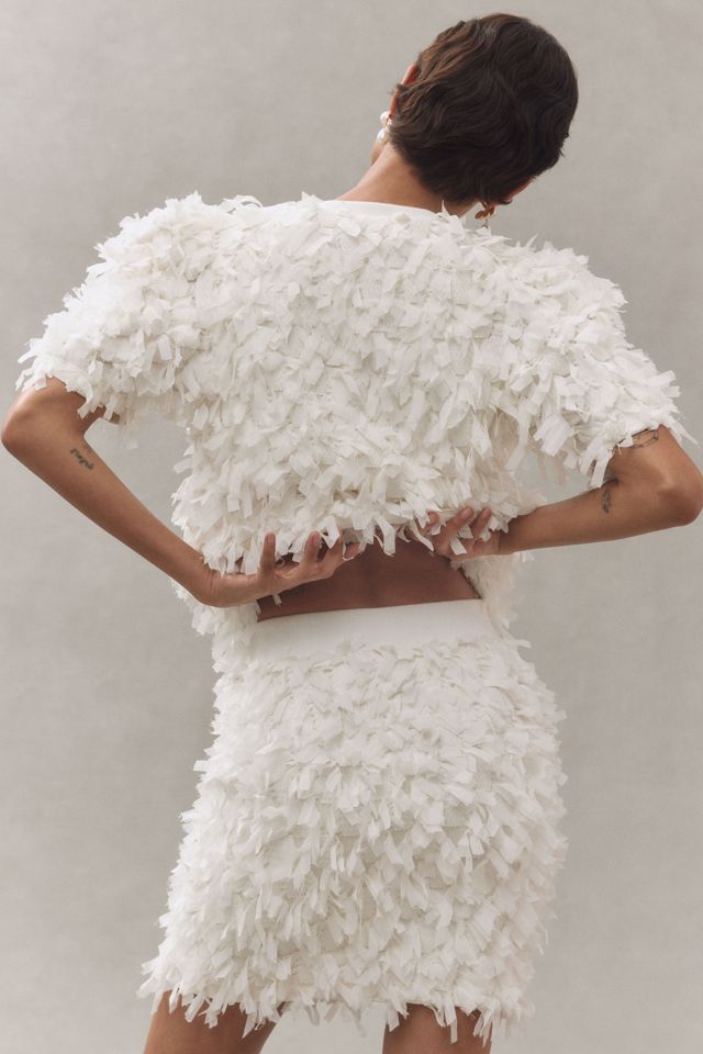 English Factory Textured Ribbon High-Waisted Mini Skirt #2