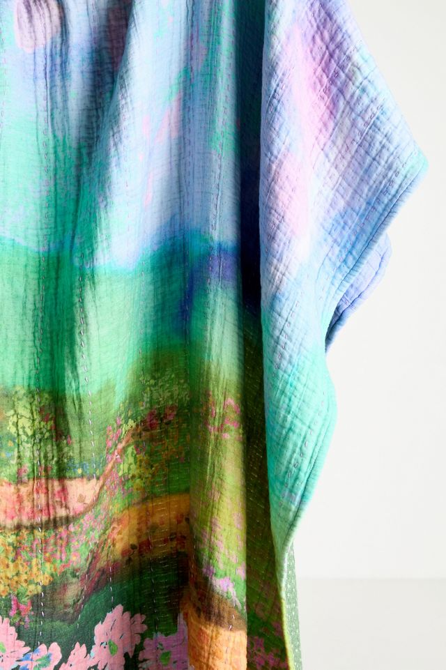 Gemma Floral Printed Cotton Throw Blanket #2