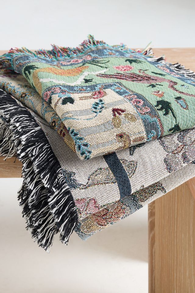 Anthropologie home Sembla HANDMADE Crinkle Cotton Throw Blanket 100% outlet in India