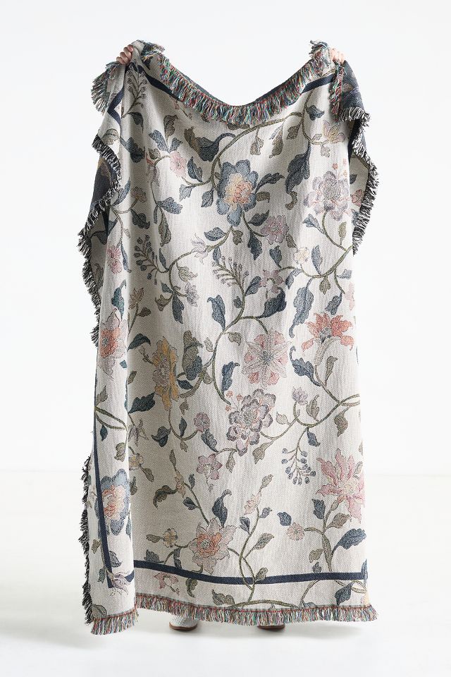 Tales Cotton Woven Throw Blanket | Anthropologie