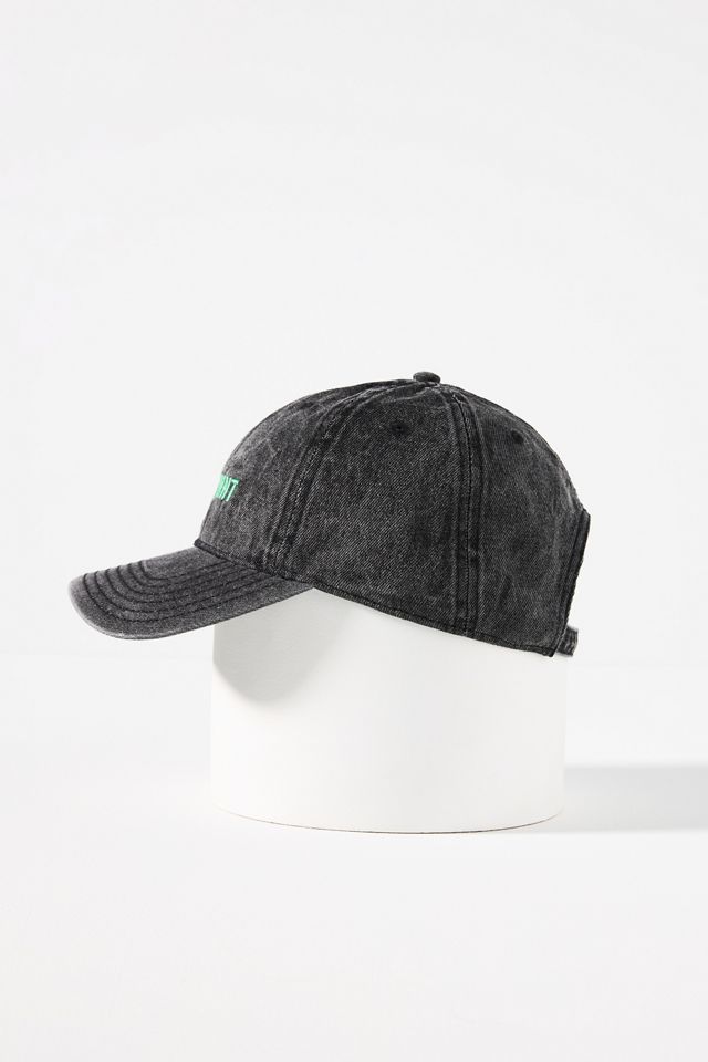 Clare V. Denim Embroidered Bon Vivant Baseball Cap 