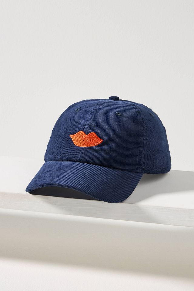 Clare V. Corduroy Lips Baseball Cap #1