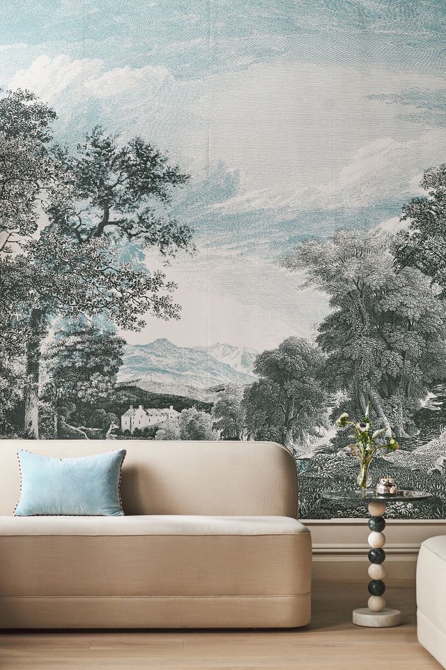 Provincial Scenic Navy Wallpaper
