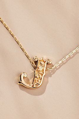 Shop By Anthropologie Western Monogram Necklace In Multicolor