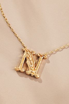 Shop By Anthropologie Western Monogram Necklace In Multicolor