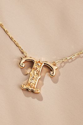 Shop By Anthropologie Western Monogram Necklace In Multicolor