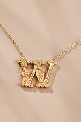 Shop By Anthropologie Western Monogram Necklace In Multicolor