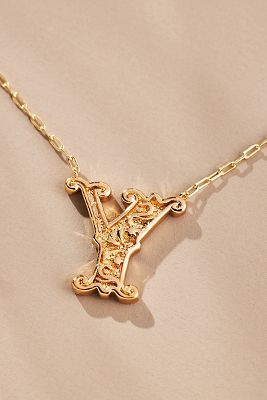 BY ANTHROPOLOGIE WESTERN MONOGRAM NECKLACE 