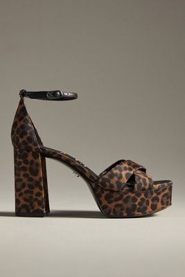 Sam Edelman Jullian Platform Heel Brown Multi Fabric In Multicolor