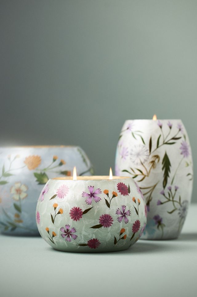 Mari Fruity White Amber Mandarin Glass Candle #1