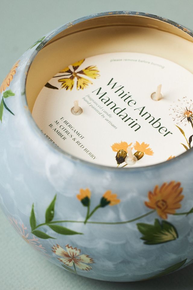 Mari Fruity White Amber Mandarin Glass Candle #2