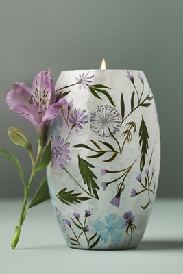 Mari Fruity Hibiscus & Pink Guava Glass Candle | AnthroHome