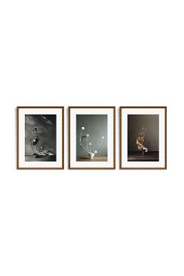 Artfully Walls Moody Florals Gallery Wall Art In Gray