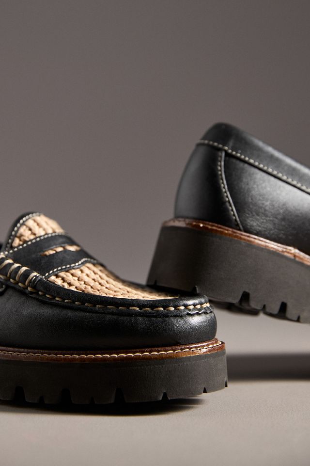 G.H.BASS Whitney Raffia Super Lug Loafers #2