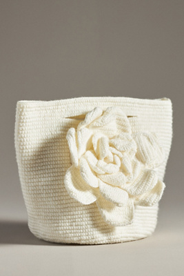 Soraya Hennessy Mini Rose Clutch In White