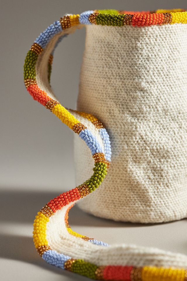 Soraya Hennessy Handmade Multicolor Beaded Bucket Bag #2