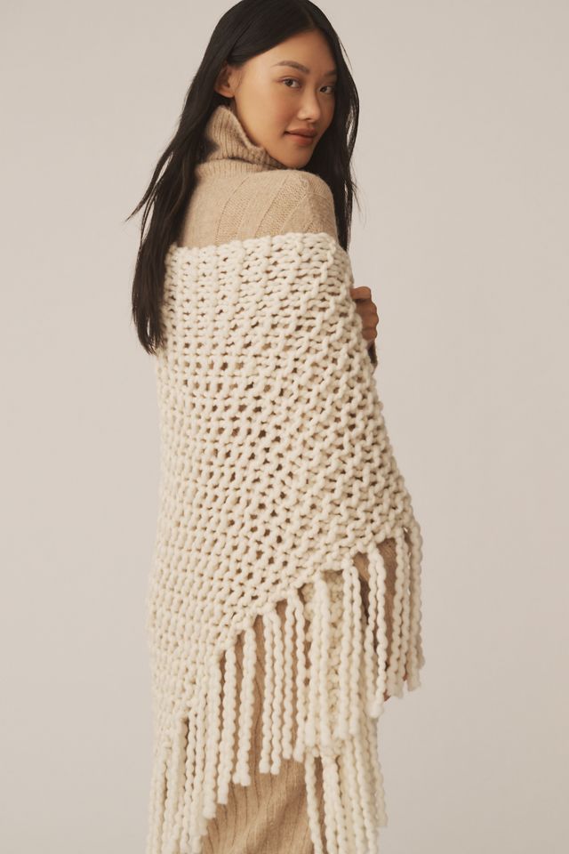 Loopy Mango Chunky Fringe Wrap | Anthropologie