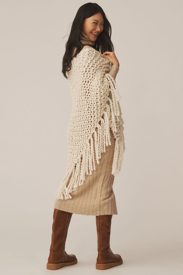 Loopy Mango Chunky Fringe Wrap | Anthropologie