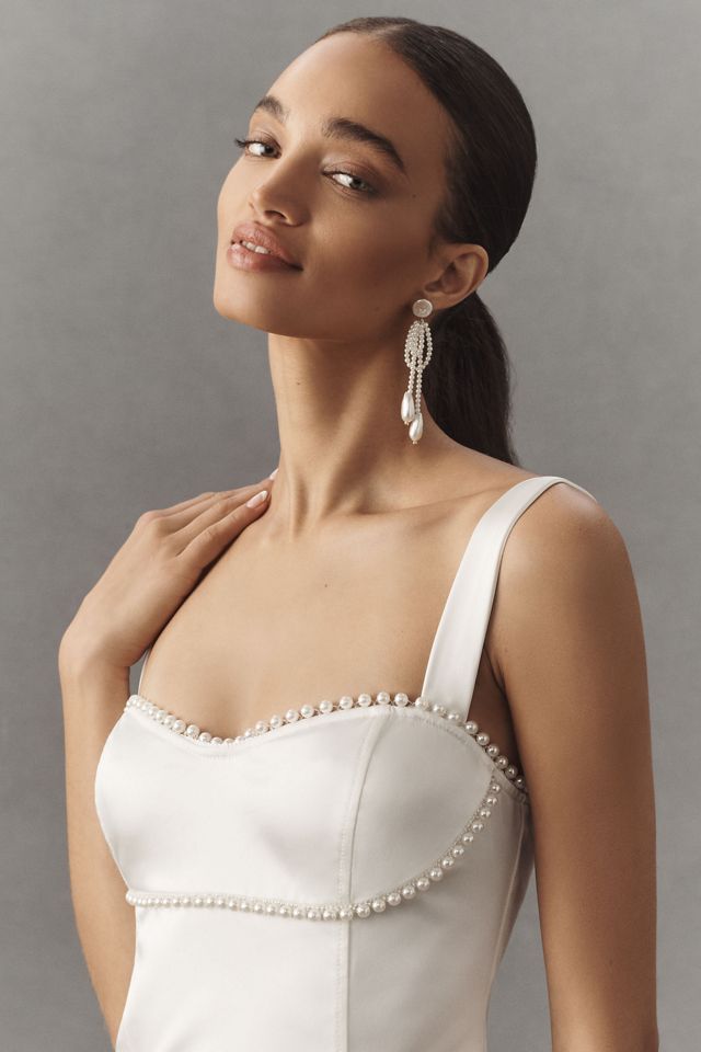 BHLDN Sleeveless Embellished Sweetheart Midi Dress #2
